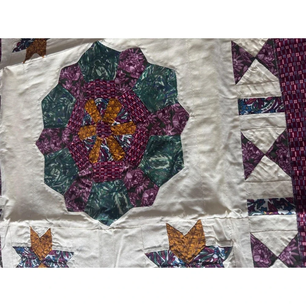 Vintage NEW Set of 2  Quilt Shams – Standard Size Hand Stitched,  1990s
